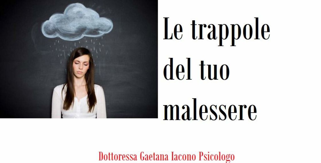 donna triste con nuvola sulla testa